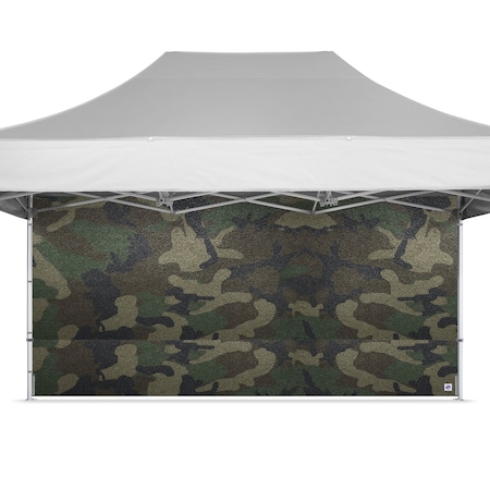 E-Z Up TAA Compliant Endeavor Sidewall, 15' W x 15' H, Woodland Camo SWEND3FXT15WC